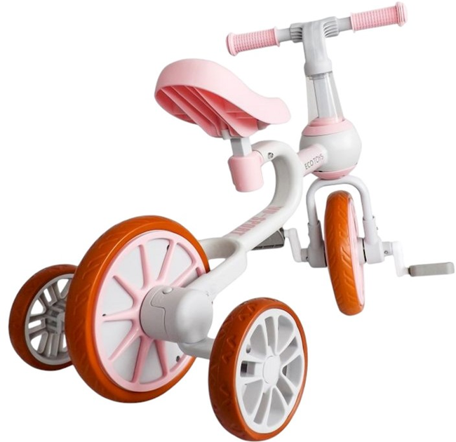 Біговел EcoToys педалі бічні колеса 4в1 LC-V1311 Pink (5903089068266) - зображення 3