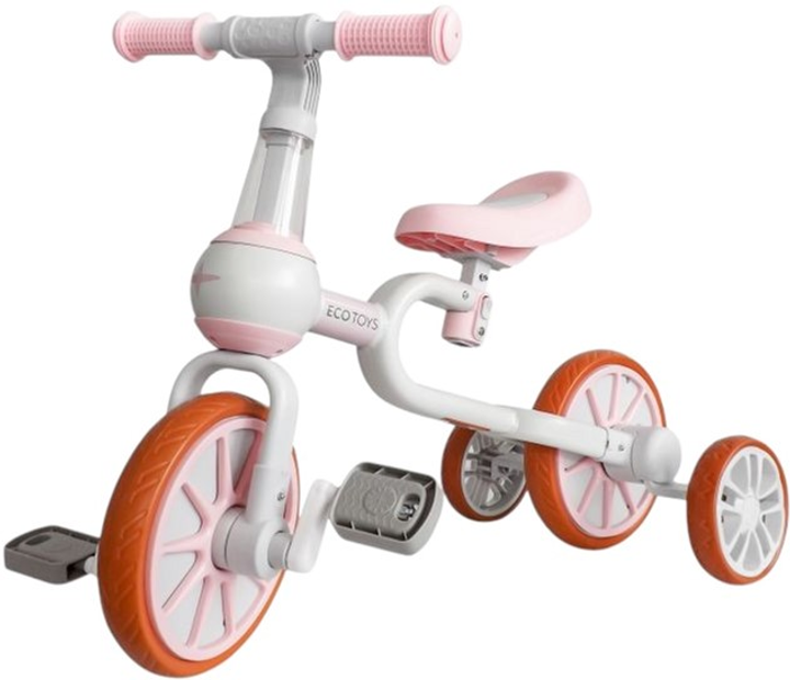Біговел EcoToys педалі бічні колеса 4в1 LC-V1311 Pink (5903089068266) - зображення 6