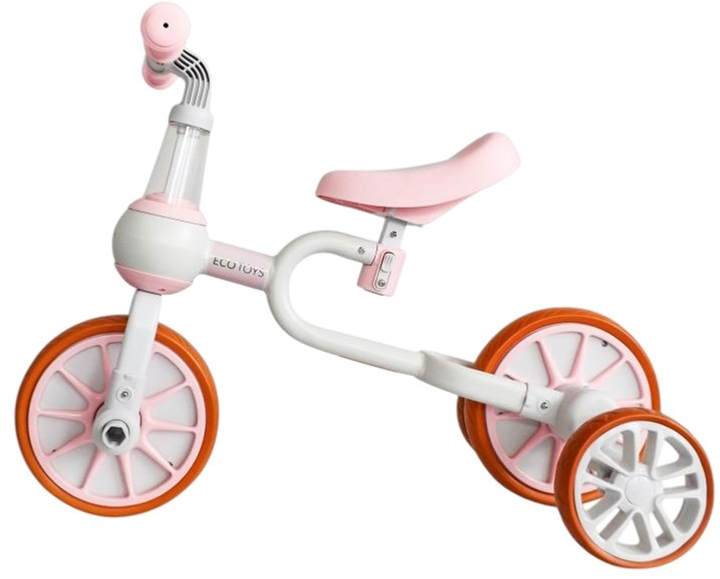 Біговел EcoToys педалі бічні колеса 4в1 LC-V1311 Pink (5903089068266) - зображення 9