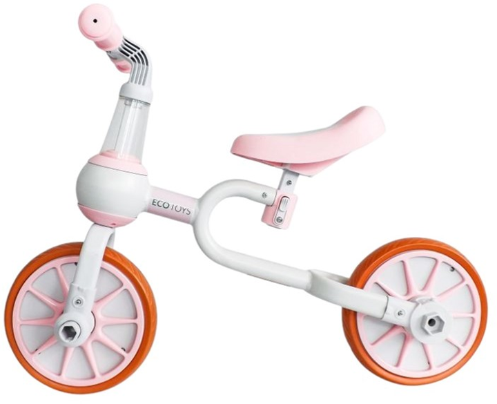 Біговел EcoToys педалі бічні колеса 4в1 LC-V1311 Pink (5903089068266) - зображення 10
