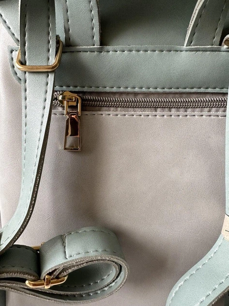 Рюкзак женский Betty Pretty из экокожи серый с мятным 915GRYMINT - изображение 8