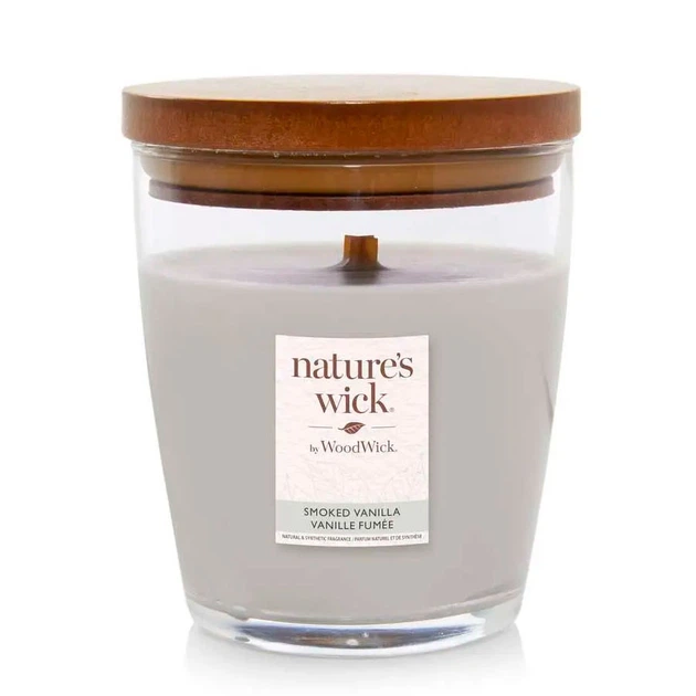 Ароматична свічка з ароматом димної ванілі Woodwick Nature's Wick Smoked Vanilla 284 г (1668574E) - Фото 1 Ароматична свічка з ароматом димної ванілі Woodwick Nature's Wick Smoked Vanilla 284 г (1668574E) - зображення 1