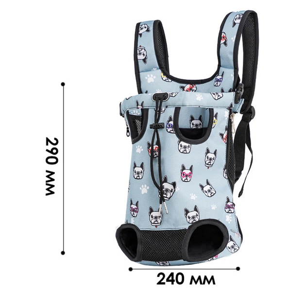 Рюкзак- кенгуру для животных Lesko A01002-AB Dog Blue M - изображение 6