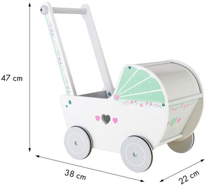 Wózek dla lalek EcoToys Drewniany (5903769970445) - obraz 4