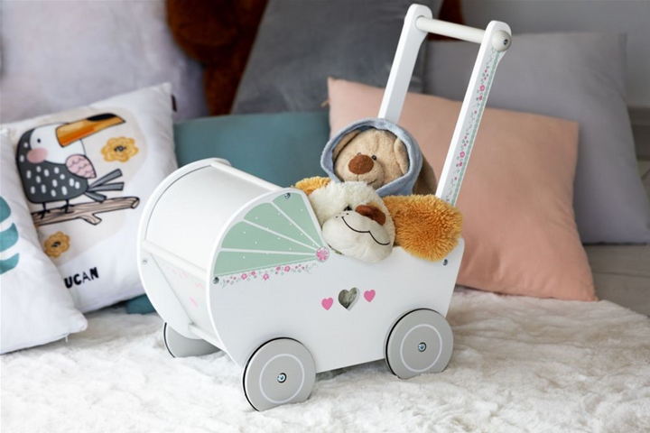 Wózek dla lalek EcoToys Drewniany (5903769970445) - obraz 5