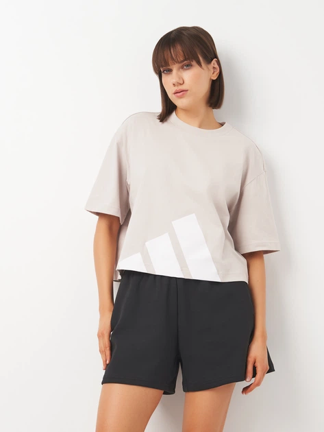Футболка хлопковая оверсайз короткая женская Adidas W Bl Sj Bf T JG8729 XS Wonalu/White (4067902913056) - Фото 1 Футболка хлопковая оверсайз короткая женская Adidas W Bl Sj Bf T JG8729 XS Wonalu/White (4067902913056) - изображение 1
