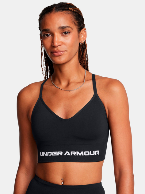 Спортивный топ женский Under Armour Vanish Seamless Low Bra 1384417-001 M Черный (196886942999) 