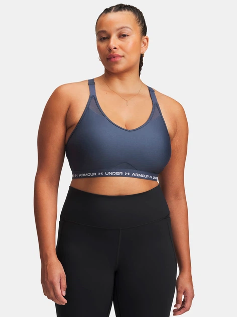 Спортивный топ женский Under Armour Ua Crossback Low Bra 1386424-044 L Серый (197779697194) - изображение 5