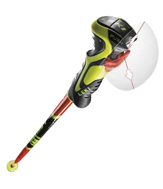 Палиці для гірських лиж для підлітків Leki WCR LITE SL 3D 105см Fluorescent red/black/neon yellow (65065851-WRH) - изображение 2