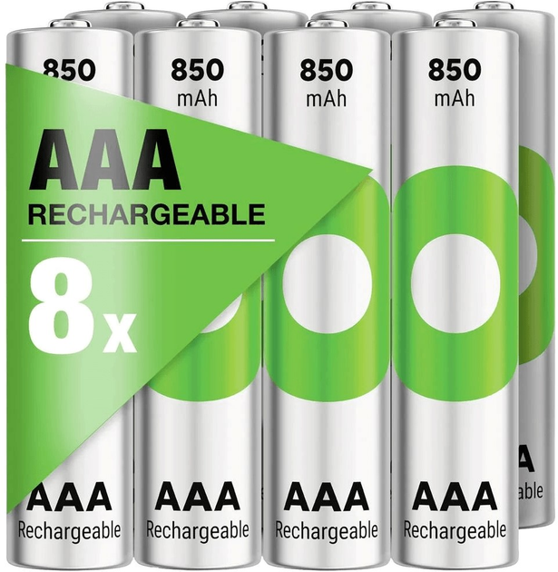 Акумулятор GP ReCyko AAA NiMH 850 mAh 1.2V 8 шт (GPRCK85AAA034C8) - зображення 1