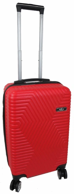 Малый пластиковый чемодан на колесах 45L GD Polo 60k001 красный - изображение 2