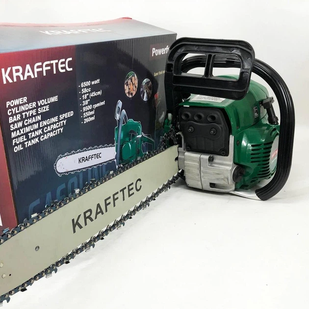 Бензопила цепная бензиновая Krafftec ZQ-745 5800Вт 450мм 9500 об/мин - Фото 8 Бензопила цепная бензиновая Krafftec ZQ-745 5800Вт 450мм 9500 об/мин - изображение 8