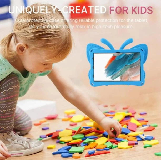 Детский чехол Butterfly Case на планшет Lenovo Tab M11 (11") / голубой - Фото 6 Детский чехол Butterfly Case на планшет Lenovo Tab M11 (11") / голубой - изображение 6