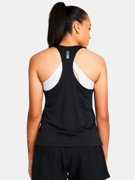 Спортивная майка для бега женская Under Armour Ua Launch Singlet 1382436-001 L Черная (196885338748) - изображение 2