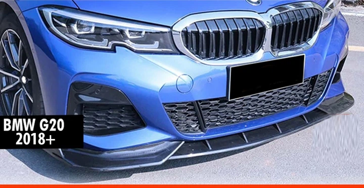 Передний сплиттер DPT V-1 (Для M Technic, Черный Глянец) для BMW 3 серия G20/G21 2018- гг - изображение 2