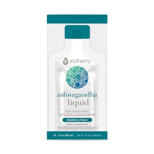 Добавка Youtheory Less Stress Ashwagandha 12 стиков 600 мг - изображение 5