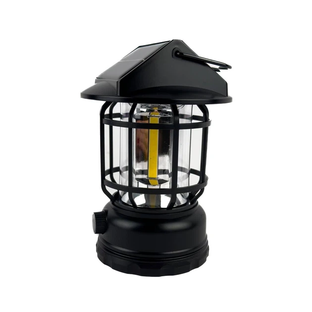 Ліхтар-лампа кемпінговий акумуляторний Solar Light JH-900 портативний з сонячною панеллю чорний (RZN-23099576) - зображення 7