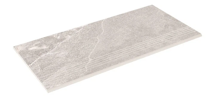 Ступенька из керамогранита Zeus Ceramica Kalakito Ivory SZRXKA1BRNQ Эко 600х300х9,2 мм бежевая, под камень, матовая, с противоковзскими прорезями - Фото 1 Ступенька из керамогранита Zeus Ceramica Kalakito Ivory SZRXKA1BRNQ Эко 600х300х9,2 мм бежевая, под камень, матовая, с противоковзскими прорезями - изображение 1