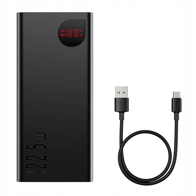 Портативное ЗУ Power Bank Baseus Adaman Digital Display 22.5W 40000mAh (PPAD020101) Black - изображение 4