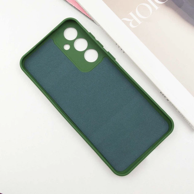 Чохол TPU GETMAN Liquid Silk Full Camera Samsung Galaxy S24 FE Зелений / Dark green - Фото 3 Чохол TPU GETMAN Liquid Silk Full Camera Samsung Galaxy S24 FE Зелений / Dark green - зображення 3