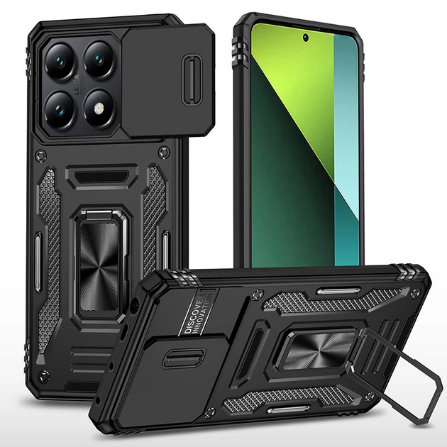 Удароміцний чохол Camshield Army Ring для Xiaomi 14T Чорний / Black Без бренду - Фото 1 Удароміцний чохол Camshield Army Ring для Xiaomi 14T Чорний / Black Без бренду - зображення 1