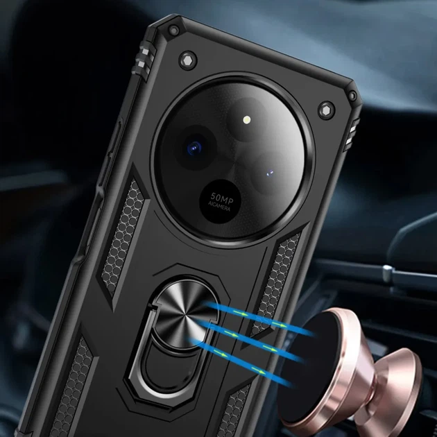 Удароміцний чохол Serge Ring for Magnet для Xiaomi Redmi 14C / Poco C75 Чорний Без бренду - зображення 2