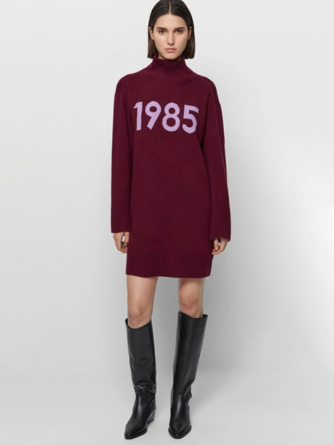 Платье осеннее женское Massimo Dutti 6675504686c17 S Бордовое (1000000044724) 