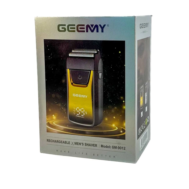 Электробритва шейвер Geemy GM-9012 черный с желтым - изображение 4