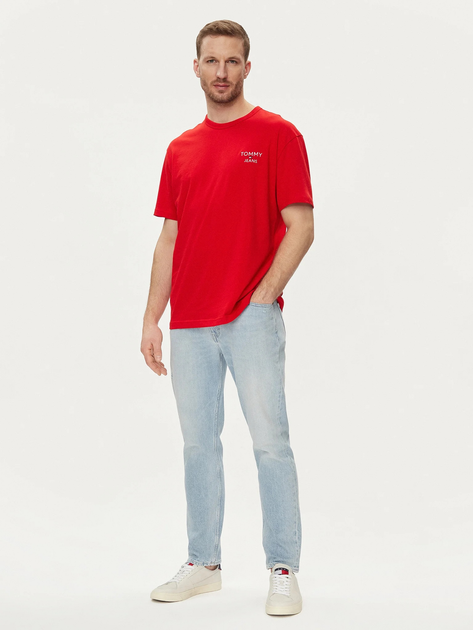 Koszulka męska bawełniana Tommy Jeans DM0DM18872-XNL 3XL Czerwona (8720645849858) - obraz 3