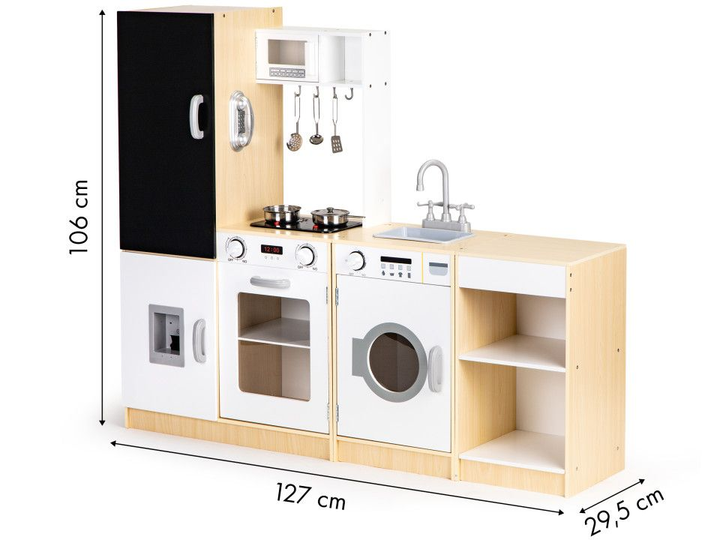 Zestaw do gry EcoToys Drewniana kuchnia XXL LED PLK547 (5903769971480) - obraz 10