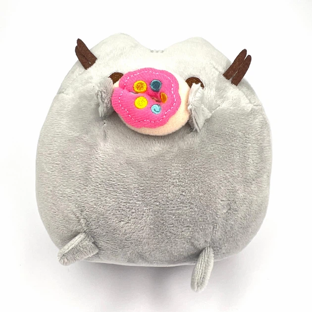 Мягкая Плюшевая Игрушка Plush Кот Пушин с пончиком Pusheen 15 см серый (1024603) - изображение 4