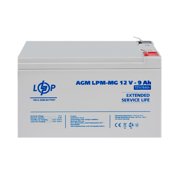 Аккумулятор мультигелевый LogicPower AGM LPM-MG 12 - 9Ah - Фото 2 Аккумулятор мультигелевый LogicPower AGM LPM-MG 12 - 9Ah - изображение 2