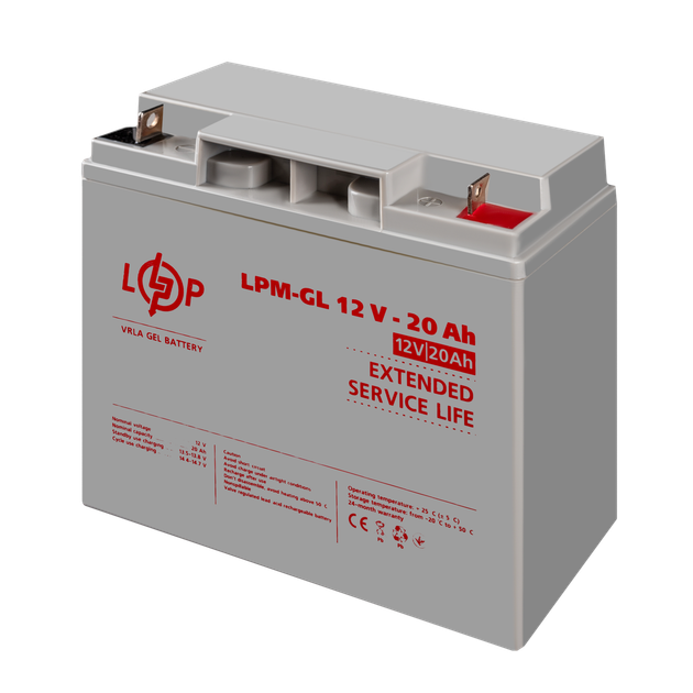 Акумулятор гелевий LogicPower LPM-GL 12 - 20 AH - зображення 3