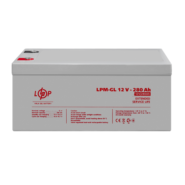 Акумулятор гелевий LogicPower LPM-GL 12V - 280 Ah - зображення 2