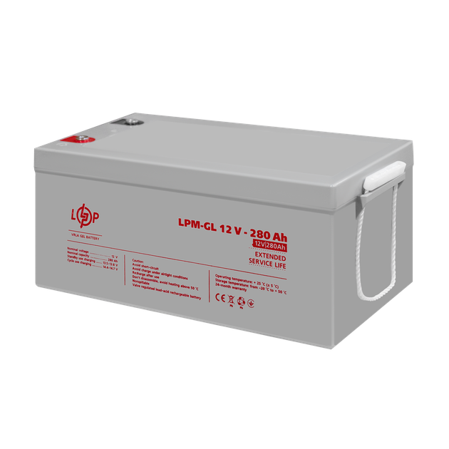 Акумулятор гелевий LogicPower LPM-GL 12V - 280 Ah - зображення 3
