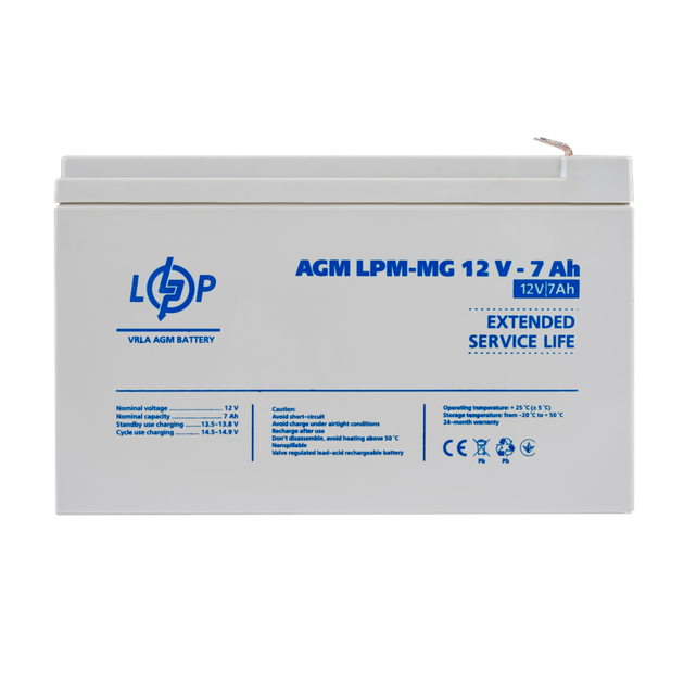 Аккумулятор мультигелевый LogicPower AGM LPM-MG 12 - 7Ah - Фото 1 Аккумулятор мультигелевый LogicPower AGM LPM-MG 12 - 7Ah - изображение 1