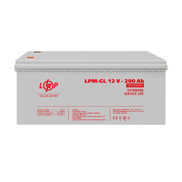 Акумулятор гелевий LogicPower LPM-GL 12 - 200 AH - зображення 2