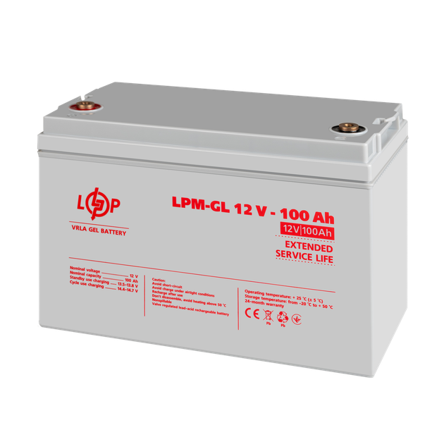 Акумулятор гелевий LogicPower LPM-GL 12 - 100 AH - зображення 3