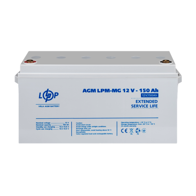 Акумулятор мультигелевий LogicPower AGM LPM-MG 12 - 150Ah - зображення 2