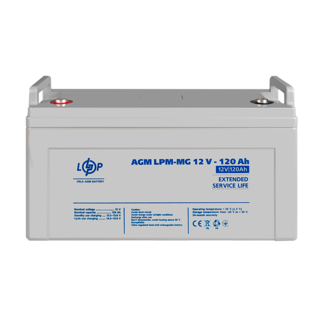 Акумулятор мультигелевий LogicPower AGM LPM-MG 12 - 120Ah - зображення 2