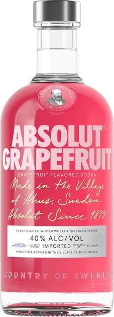 Ароматизированная водка Absolut Grapefruit 0.7 л 40% (7312040552153G) - Фото 1 Ароматизированная водка Absolut Grapefruit 0.7 л 40% (7312040552153G) - изображение 1