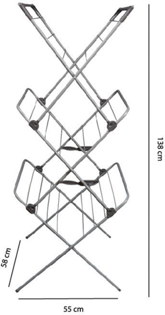Suszarka na pranie ModernHome by Multistore pionowa 3 poziomy (5903089063421) - obraz 6