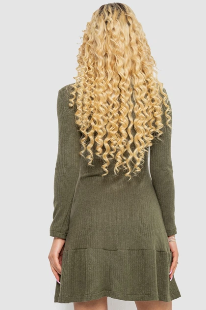 Платье с оборкой AGER XL-XXL Хаки 230R0112 (117525_837136) - Фото 4 Платье с оборкой AGER XL-XXL Хаки 230R0112 (117525_837136) - изображение 4