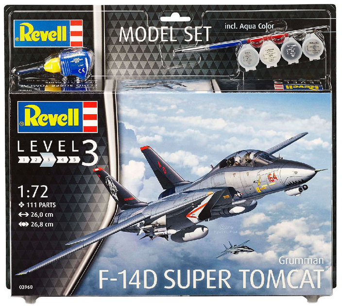 Складана модель Revell Винищувач F-14D Томкет 1:72 (4009803639604) (955555908159674) - Уцінка - зображення 1