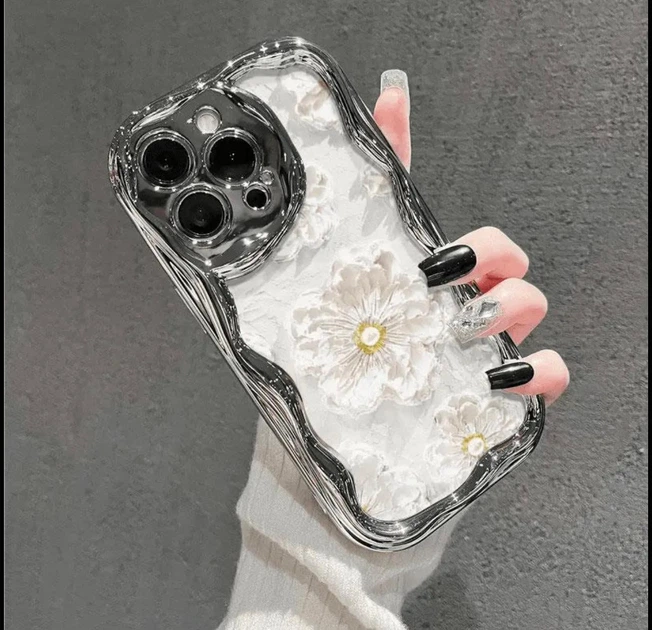 Панель WinterFlowers для Apple Iphone 13 ProMax Silver - зображення 3