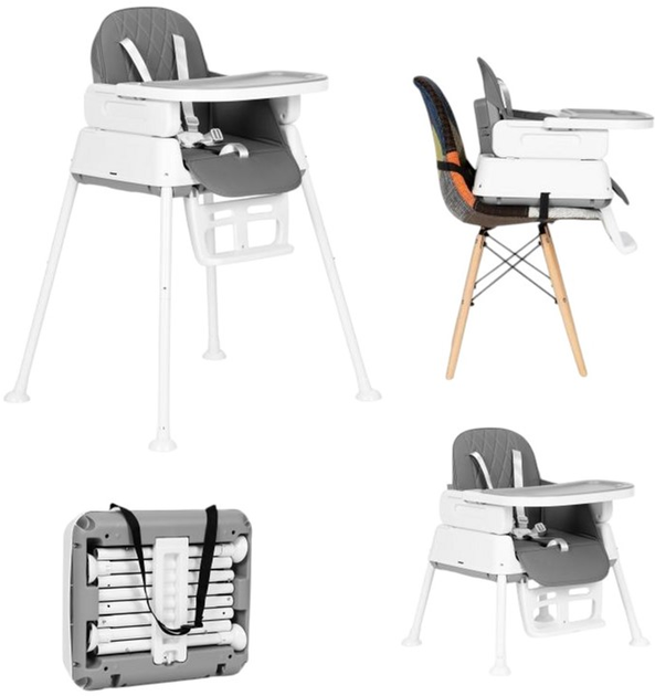 Стілець для годування EcoToys 3 в 1 складний Gray (HA-009 GRAY) - зображення 10