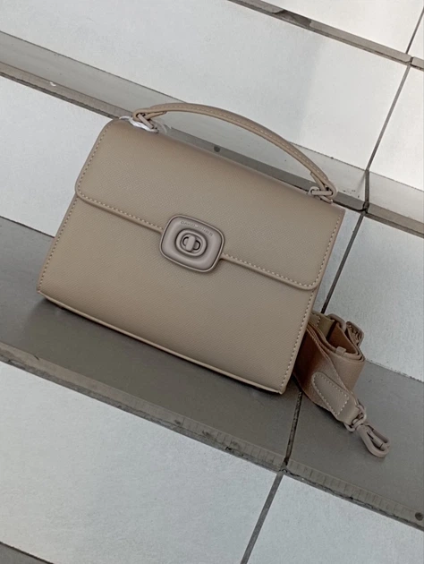 Женская сумка David Jones кросс боди с клапаном бежевая CM7394 T.Taupe - Фото 1 Женская сумка David Jones кросс боди с клапаном бежевая CM7394 T.Taupe - изображение 1