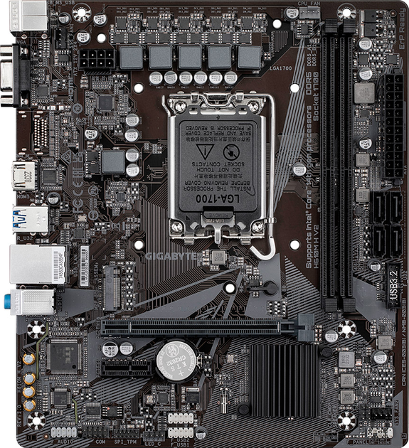 Материнская плата Gigabyte H610M H V2 (s1700, Intel H610, PCI-Ex16) - изображение 1
