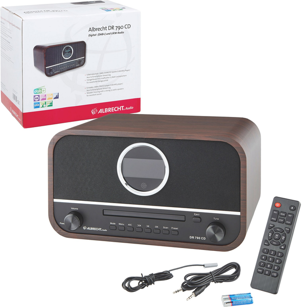 Радіо Albrecht DR 790 CD Digital Radio Brown (27790) - зображення 4