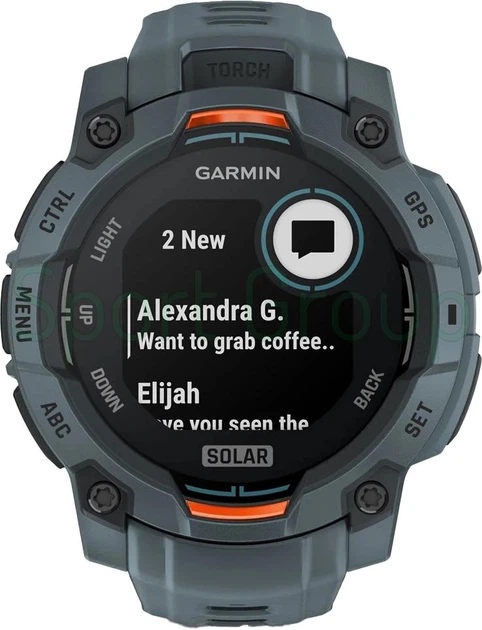Смарт-часы Garmin Instinct 3 с солнечной батареей (010-02934-01) 45 мм SOLAR, цвет серый - изображение 6